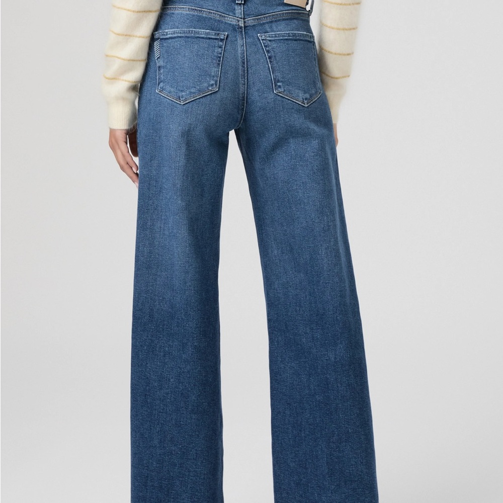 PAIGE Anesssa 31” length Wide Leg Jeans  sz 30 - Picture 3 of 5